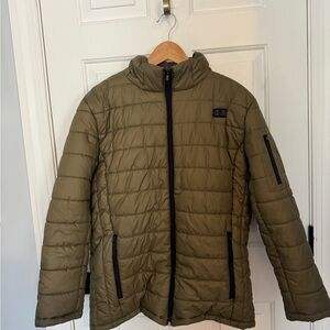 Helios Men's Olive Quilted Jacket